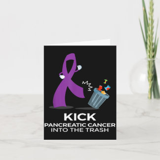 Purple Ribbon s for Pancreatic Cancer Awareness Card