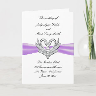 Purple Ribbon Silver Swans Program Card