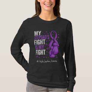 Purple Ribbon Stepdad Hodgkins Lymphoma Awareness T-Shirt