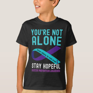 Purple Ribbon Support Suicide Prevention Awareness T-Shirt