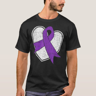 Purple Ribbon Support Survivors Domestic Violence  T-Shirt
