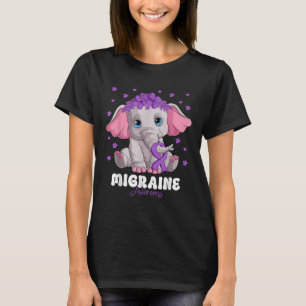 Purple Ribbon Survivor Warrior Migraine Awareness T-Shirt