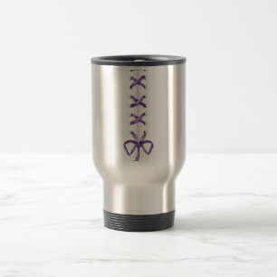Purple Ribbon Travel Mug