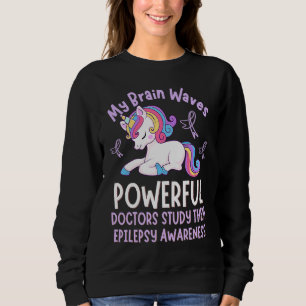 Purple Ribbon Warrior & Supporters Epilepsy Awaren Sweatshirt