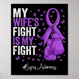 Purple Ribbon Wife Lupus Awareness Poster