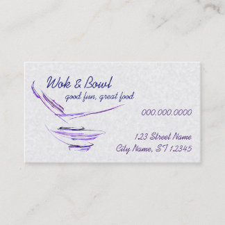 Purple Rice Bowl Abstract Art Business Card