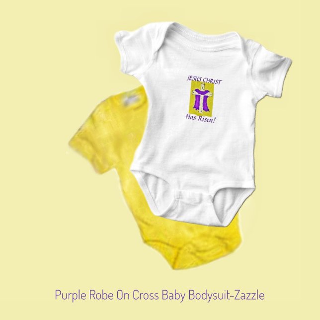Purple Robe On Cross  Baby Bodysuit (Creator Uploaded)