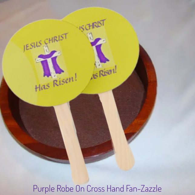 Purple Robe On Cross   Hand Fan (Creator Uploaded)