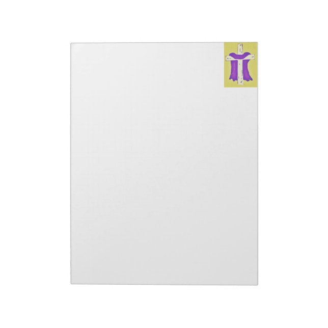 Purple Robe on Cross  Notepad (Rotated)