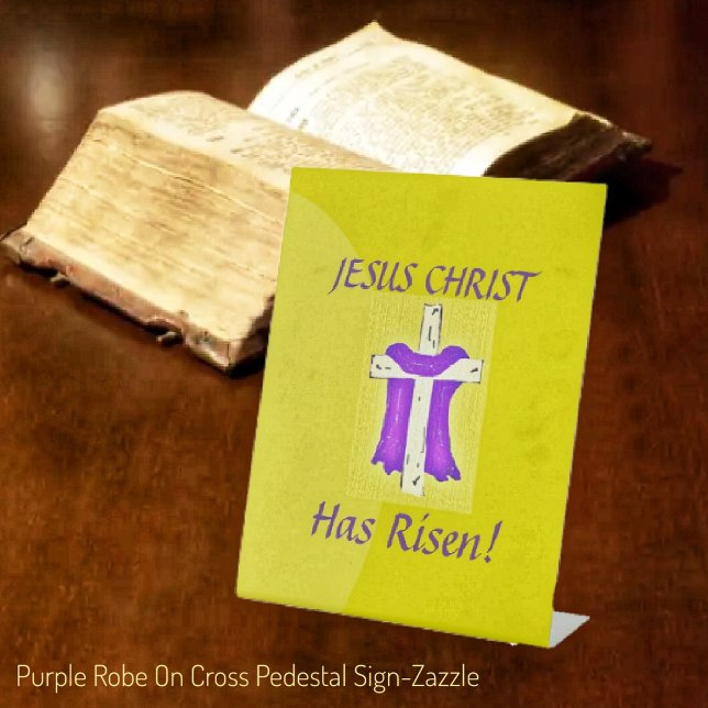 Purple Robe On Cross Pedestal Sign (Creator Uploaded)