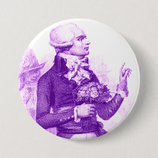 Purple Robespierre with Bouquet 7.5 Cm Round Badge