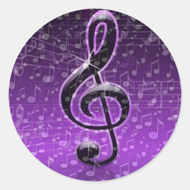 Purple Rocks!_ Classic Round Sticker (Front)