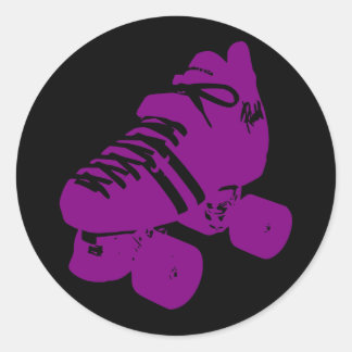 Purple Roller Derby Skate Sticker
