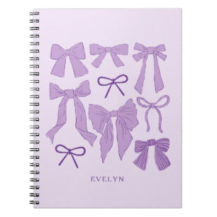 Purple Romantic Bows Notebook