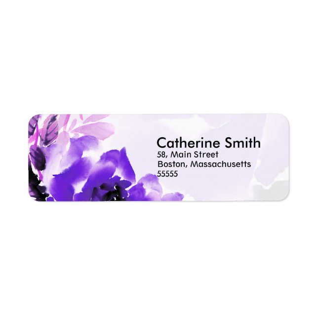 Purple Rose Address Labels (Front)