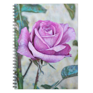 Purple Rose Art from Gertie's Garden Notebook