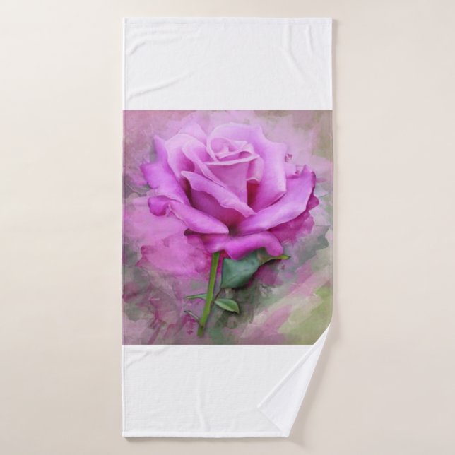 Purple rose bath towel. bath towel (Bath Towel)