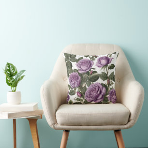 Purple Rose Budding Roses, Cushion