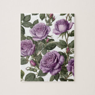 Purple Rose Budding Roses, Jigsaw Puzzle