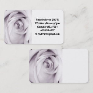 Purple rose business card