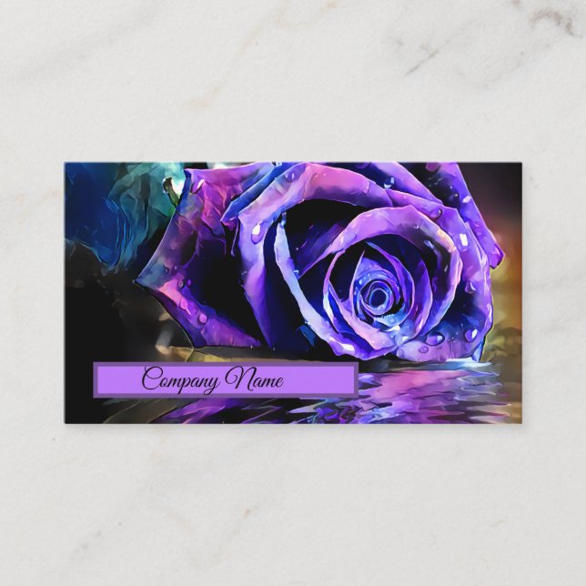 Purple Rose Business Card (Front)