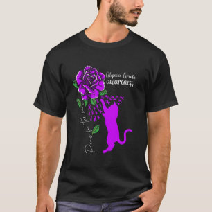 Purple Rose Cat Paws For The Cure Alopecia Areata T-Shirt