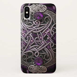 Purple Rose Celtic Knot Wrapping Paper Case-Mate iPhone Case