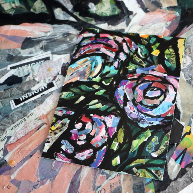 Purple Rose Collage                                Postcard (Creator Uploaded)