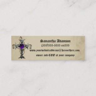 Purple Rose Cross Gothic Business card