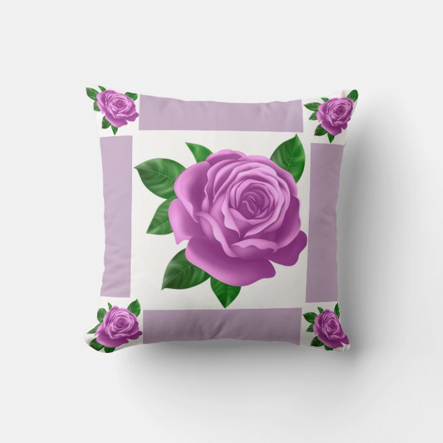 Purple rose cushion (Front)