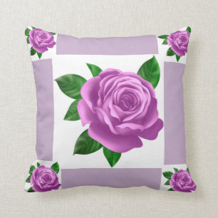 Purple rose cushion