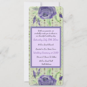 Purple Rose Design Holiday Card