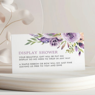 Purple Rose Floral Display Shower Enclosure Card