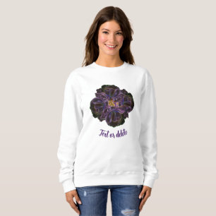 Purple Rose Flower Bouquet Abstract Personalised Sweatshirt