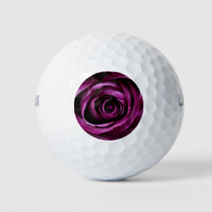 Purple Rose Flower Golf Balls