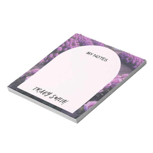 Purple Rose Garden  Notepad (Rotated)