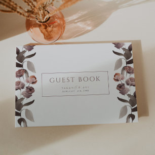 Purple Rose Garden Wedding Guest Book