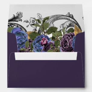 Purple Rose Gothic Envelope