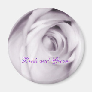 purple rose magnet (bride and groom)
