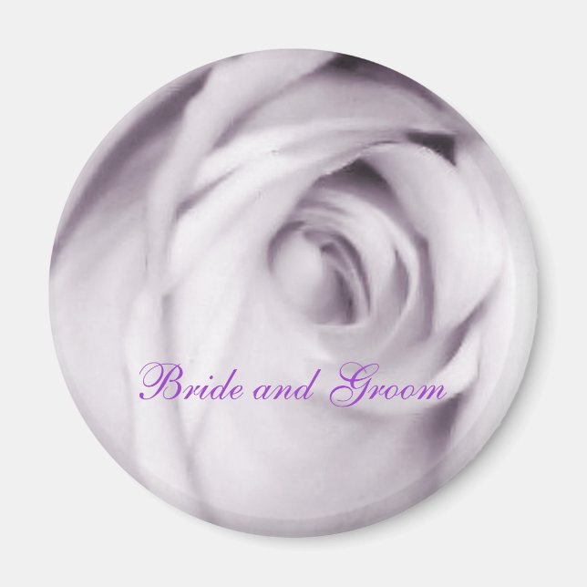 purple rose magnet (bride and groom) (Front)
