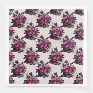 Purple Rose Napkin