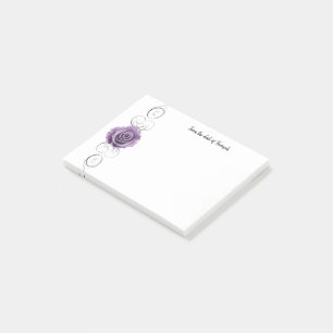 Purple Rose Personalised Notes