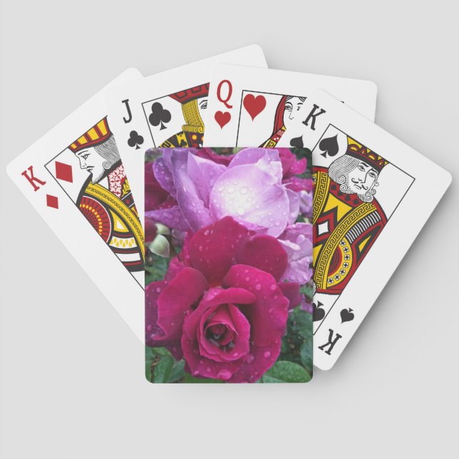 Purple rose playing cards (Back)
