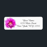 Purple Rose Return Address Label<br><div class="desc">Return address labels featuring a photo of a purple rose. Customize by adding your name and address.</div>