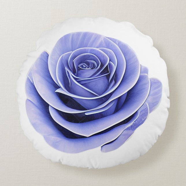 Purple Rose Round Cushion (Front)