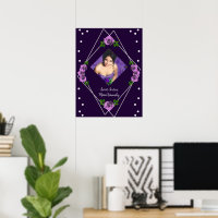 Purple Rose Silver Geometric Sweet 16