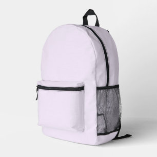 Purple Rose Soft Pale White Pastel Solid Color Printed Backpack