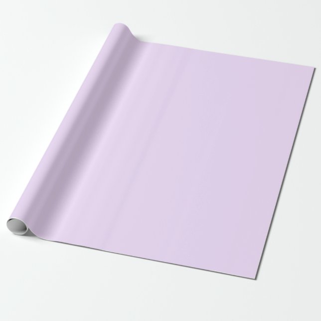 Purple Rose Soft Pale White Pastel Solid Colour Wrapping Paper (Unrolled)