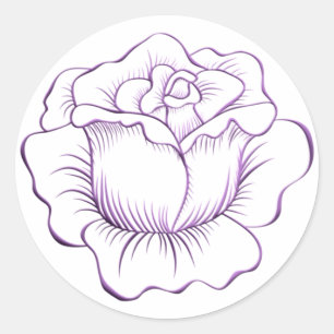 Purple rose stickers & Envelope Seal