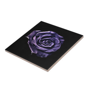 Purple rose tile
